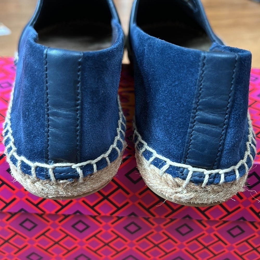 NEW TORY BURCH SIDNEY ESPADRILLE Navy Sz 8 - Picture 4 of 8